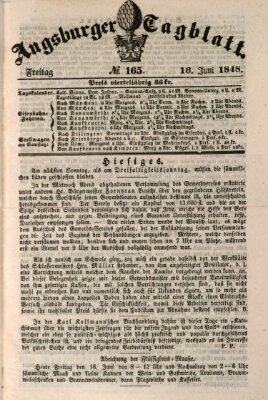 Augsburger Tagblatt Freitag 16. Juni 1848