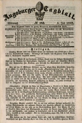 Augsburger Tagblatt Mittwoch 5. Juli 1848