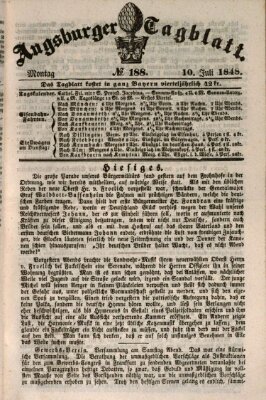 Augsburger Tagblatt Montag 10. Juli 1848