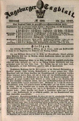 Augsburger Tagblatt Mittwoch 12. Juli 1848