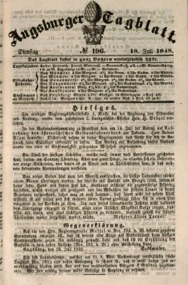 Augsburger Tagblatt Dienstag 18. Juli 1848