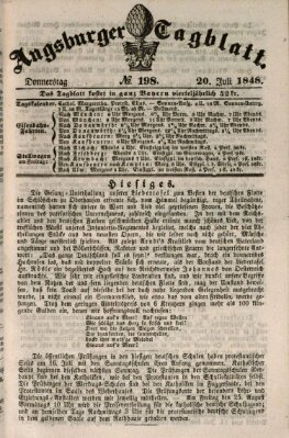 Augsburger Tagblatt Donnerstag 20. Juli 1848