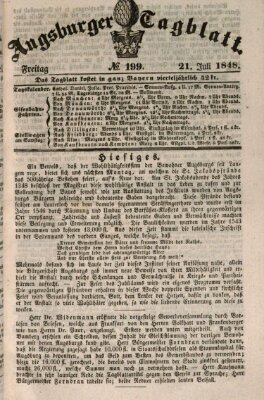 Augsburger Tagblatt Freitag 21. Juli 1848