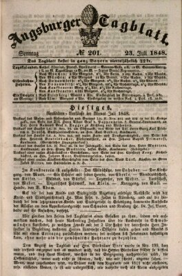 Augsburger Tagblatt Sonntag 23. Juli 1848