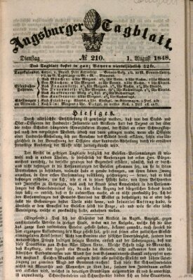 Augsburger Tagblatt Dienstag 1. August 1848