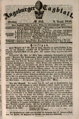 Augsburger Tagblatt Sonntag 6. August 1848