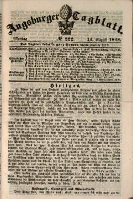 Augsburger Tagblatt Montag 14. August 1848