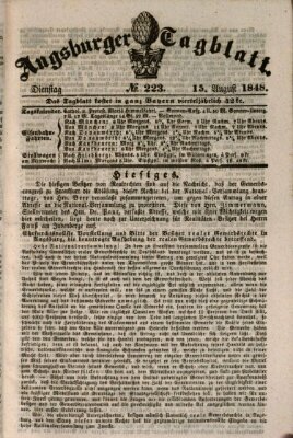 Augsburger Tagblatt Dienstag 15. August 1848