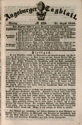 Augsburger Tagblatt Montag 21. August 1848