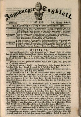 Augsburger Tagblatt Montag 28. August 1848