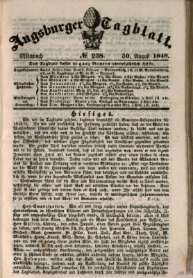 Augsburger Tagblatt Mittwoch 30. August 1848