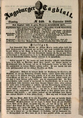 Augsburger Tagblatt Samstag 9. September 1848