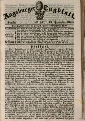 Augsburger Tagblatt Dienstag 12. September 1848