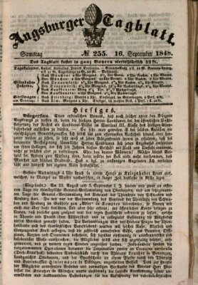 Augsburger Tagblatt Samstag 16. September 1848