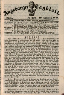 Augsburger Tagblatt Dienstag 19. September 1848