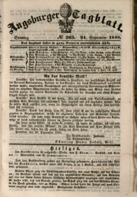 Augsburger Tagblatt Sonntag 24. September 1848