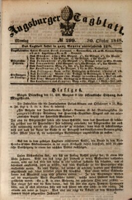 Augsburger Tagblatt Montag 30. Oktober 1848