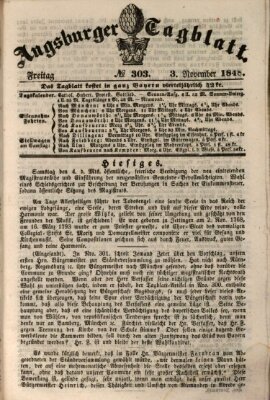 Augsburger Tagblatt Freitag 3. November 1848