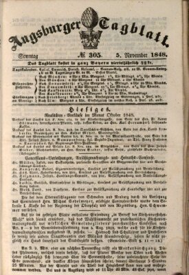 Augsburger Tagblatt Sonntag 5. November 1848