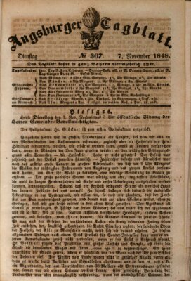 Augsburger Tagblatt Dienstag 7. November 1848