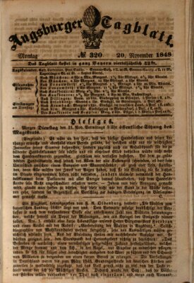 Augsburger Tagblatt Montag 20. November 1848