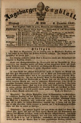 Augsburger Tagblatt Mittwoch 6. Dezember 1848