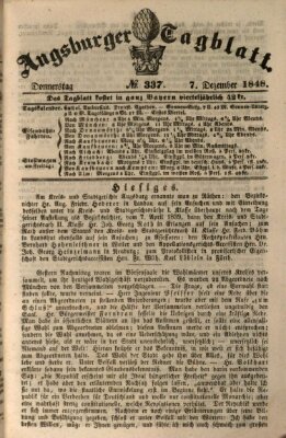 Augsburger Tagblatt Donnerstag 7. Dezember 1848