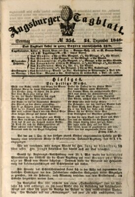 Augsburger Tagblatt Sonntag 24. Dezember 1848