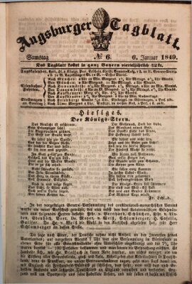 Augsburger Tagblatt Samstag 6. Januar 1849