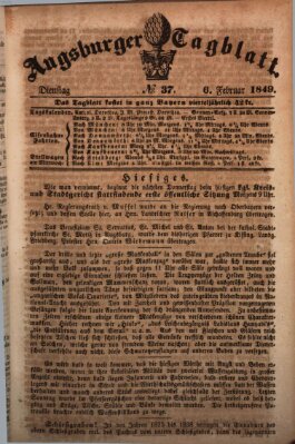 Augsburger Tagblatt Dienstag 6. Februar 1849