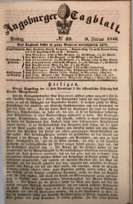 Augsburger Tagblatt Freitag 9. Februar 1849