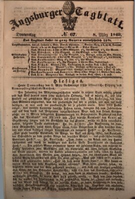 Augsburger Tagblatt Donnerstag 8. März 1849