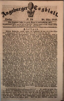 Augsburger Tagblatt Dienstag 20. März 1849