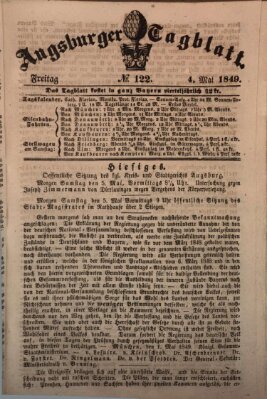 Augsburger Tagblatt Freitag 4. Mai 1849