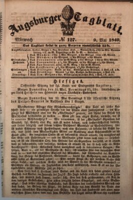 Augsburger Tagblatt Mittwoch 9. Mai 1849