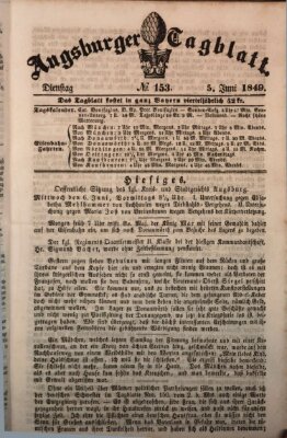 Augsburger Tagblatt Dienstag 5. Juni 1849