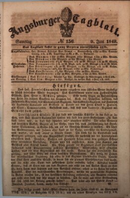 Augsburger Tagblatt Samstag 9. Juni 1849