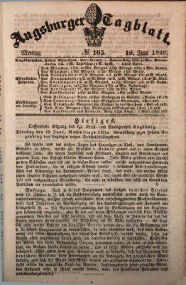 Augsburger Tagblatt Montag 18. Juni 1849