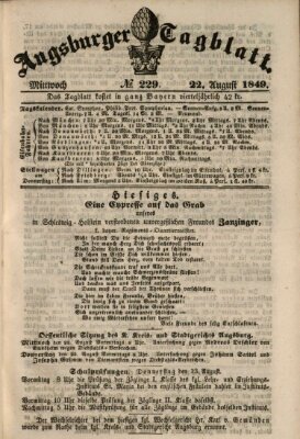 Augsburger Tagblatt Mittwoch 22. August 1849