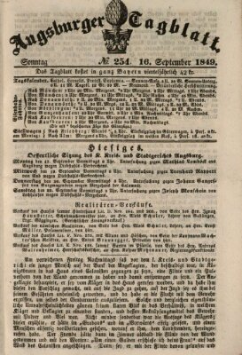 Augsburger Tagblatt Sonntag 16. September 1849