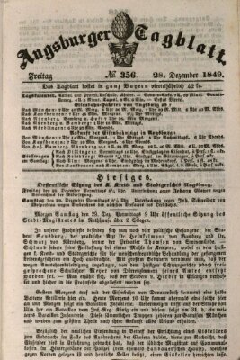 Augsburger Tagblatt Freitag 28. Dezember 1849