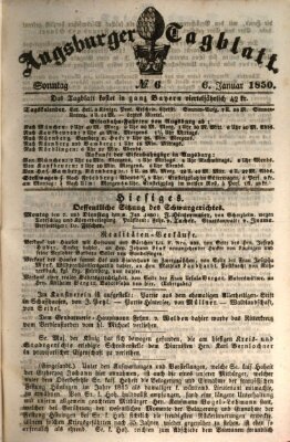 Augsburger Tagblatt Sonntag 6. Januar 1850