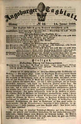 Augsburger Tagblatt Montag 14. Januar 1850