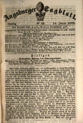 Augsburger Tagblatt Dienstag 15. Januar 1850