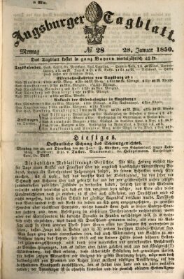 Augsburger Tagblatt Montag 28. Januar 1850