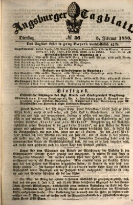 Augsburger Tagblatt Dienstag 5. Februar 1850