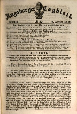 Augsburger Tagblatt Mittwoch 6. Februar 1850