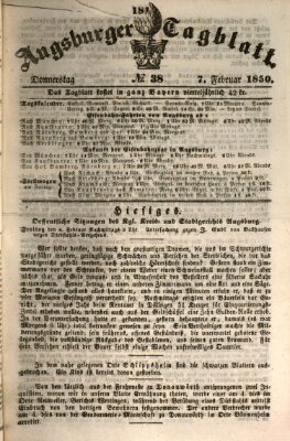 Augsburger Tagblatt Donnerstag 7. Februar 1850