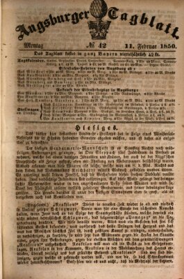 Augsburger Tagblatt Montag 11. Februar 1850