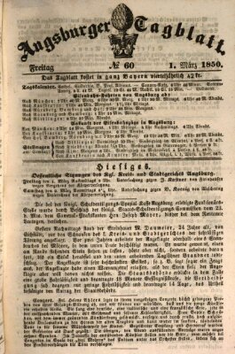 Augsburger Tagblatt Freitag 1. März 1850